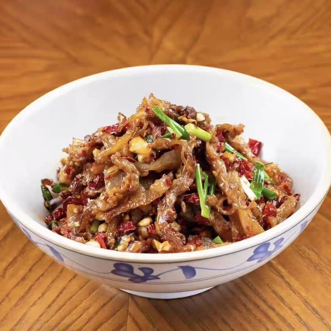 牛胸口油炒鸭脚筋